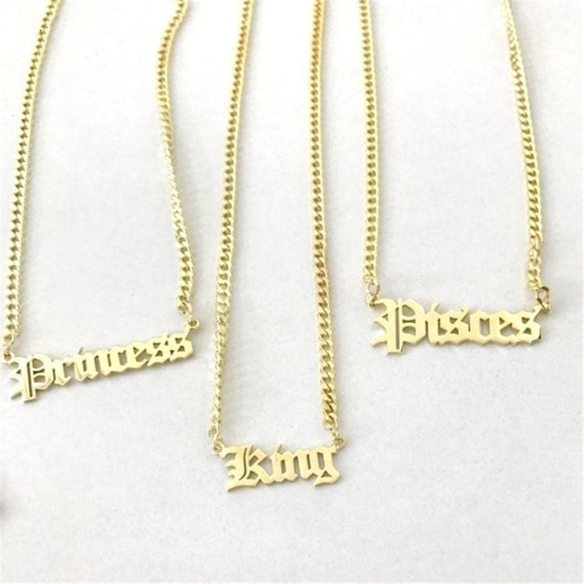 Custom Name Necklace, Name Locket Design With Curb Cuban Chain