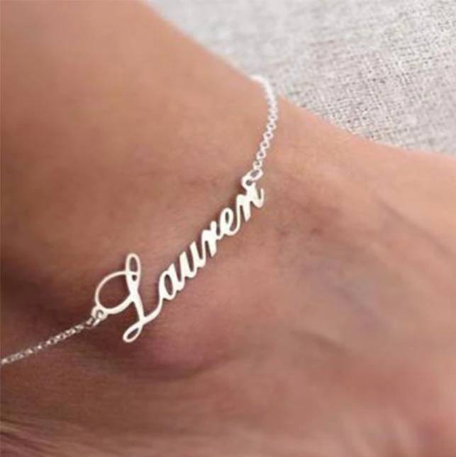 stainless steel anklet Personalized name ankle bracelet custom anklet bracelet