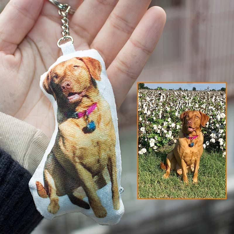 Custom Pet Photo Pillow Keychain, Gifts for bunny owners and Personalized gift for mom