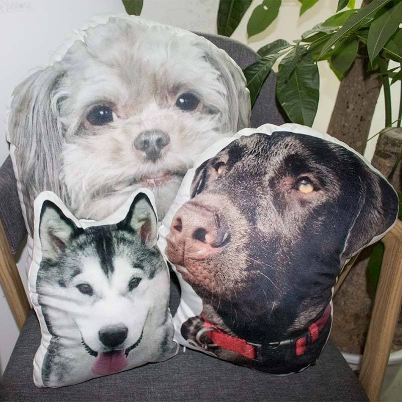 Custom Pet Face Pillow Head Shaped Pillow from photos