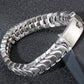 Titanium Bracelet Men 12MM Matte Stainless Steel Men's On Hand Bands Bracelets Male Jewellery Iron Mannen Armband Wholesale Item