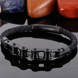 Vintag Stainless Steel Men Bracelet 10MM Cycling Bicycle Link Chain Men's Bracelets & Bangles Masculine Leather Jewelry Gifts