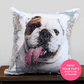 Put Your Pup's Photo On A Reversible Sequins Cushion (Best Valentine's Day Gift For Dog Lovers)